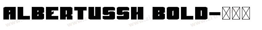 AlbertusSH Bold字体转换